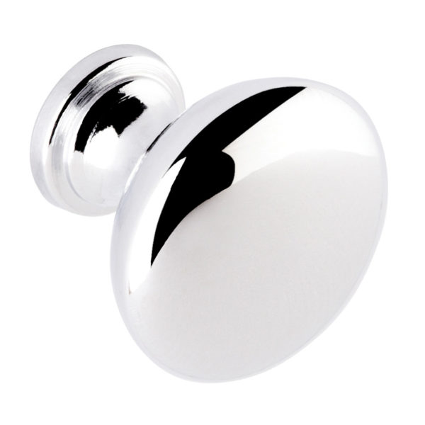 Round knob, polished chrome