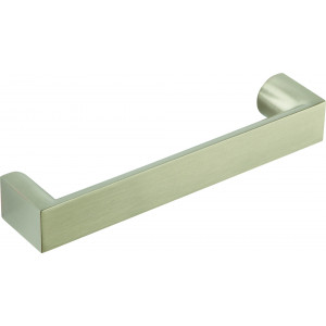 Half moon bar handle, brushed steel