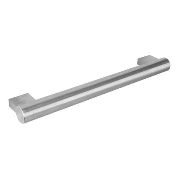 Massiv block end handle, brushed steel