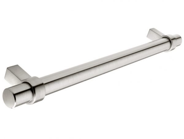 Bar handle 128mm hole centre, Steel, Stainless Steel finish