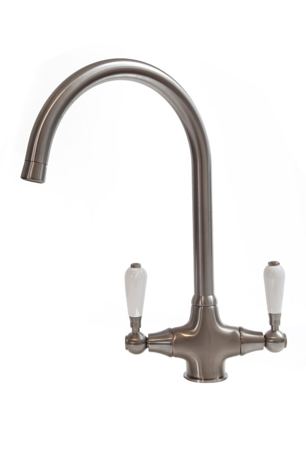 Reginox Elbe Dual Lever Brushed Nickel Tap